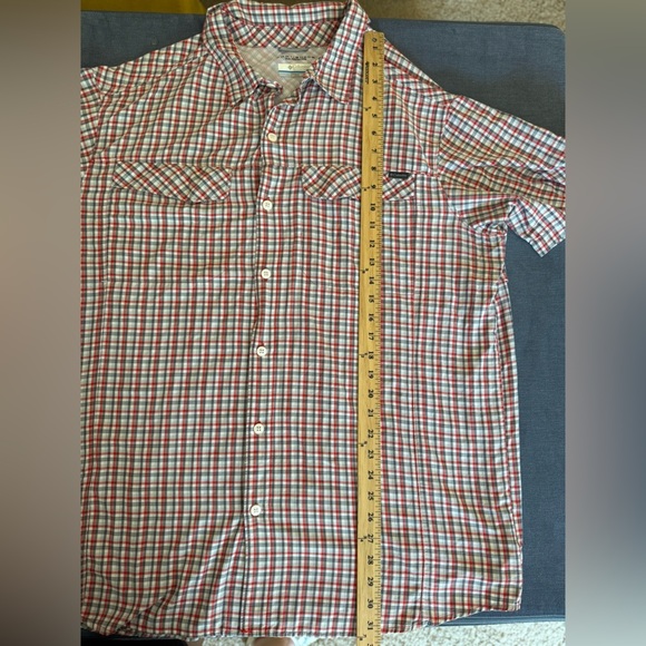 Columbia Omnishade Sun Protection Button Up Shirt Men’s SZ XXL Plaid Vented - Picture 7 of 7